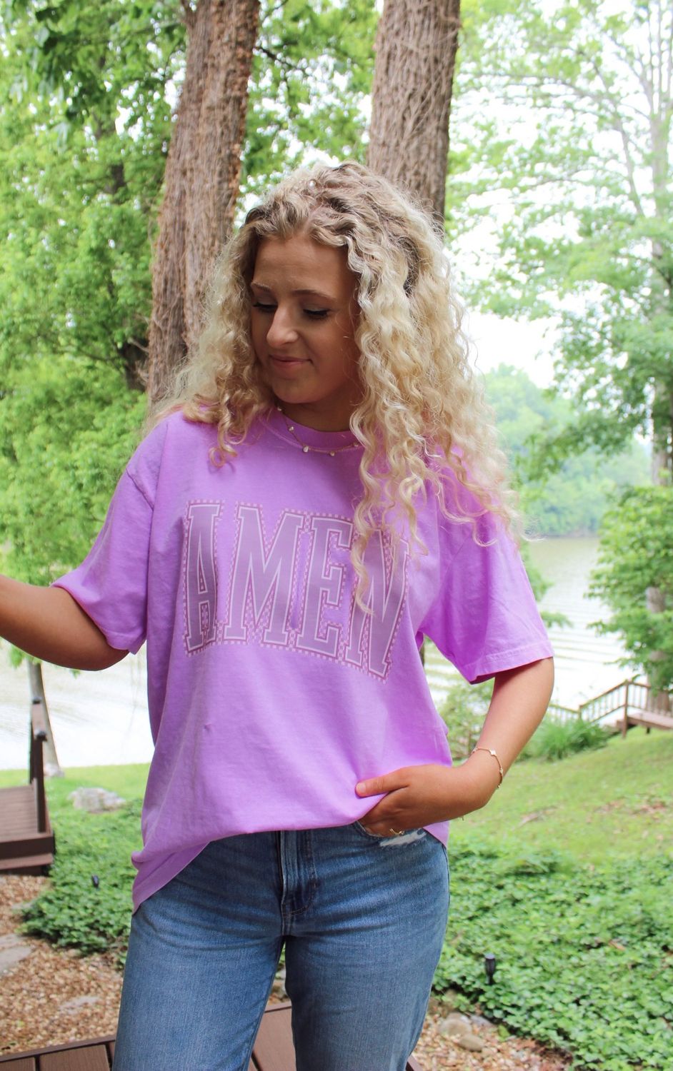 Amen Neon Purple T-Shirt