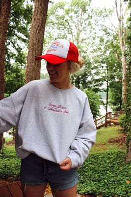 Loves Jesus and America Too Embroidered Sweatshirt