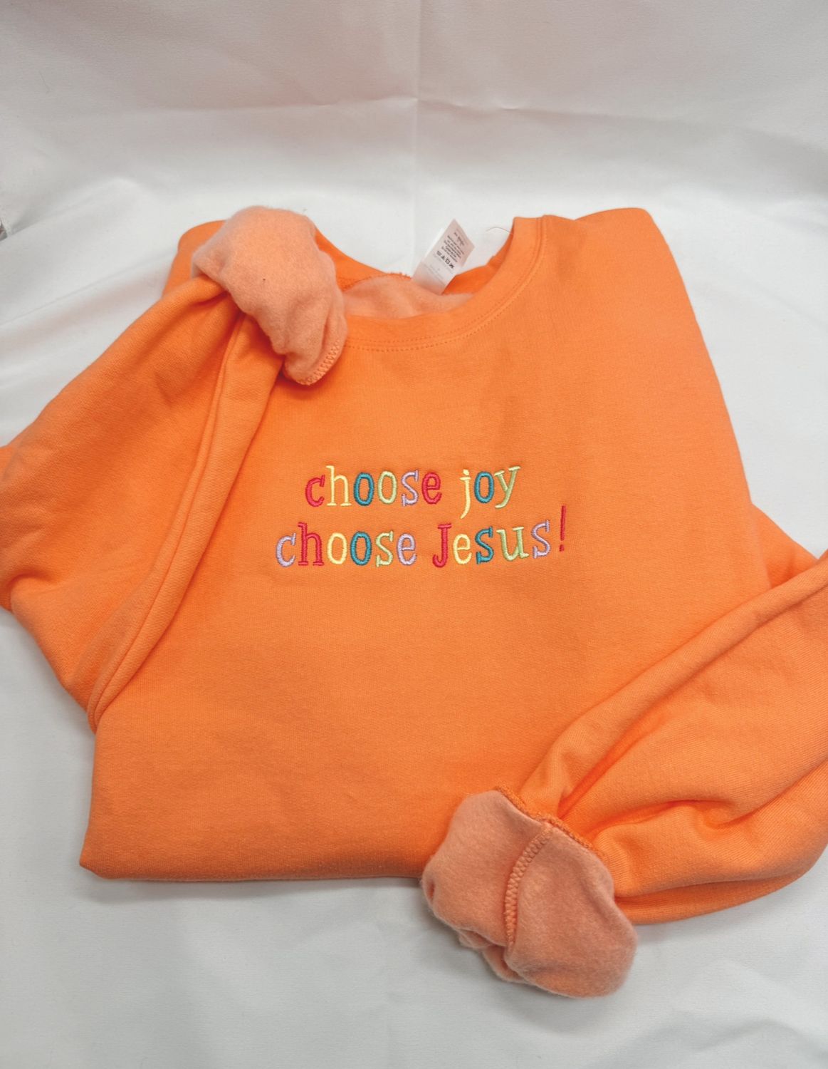 Choose Joy, Choose Jesus! Embroidered Sweatshirt (only available thru 6/30)