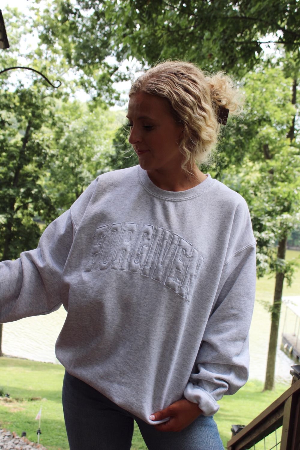 Forgiven Appliqué Sweatshirt