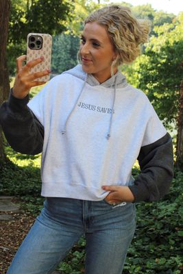 Jesus Saves OR Made to Worship Embroidered Hoodie