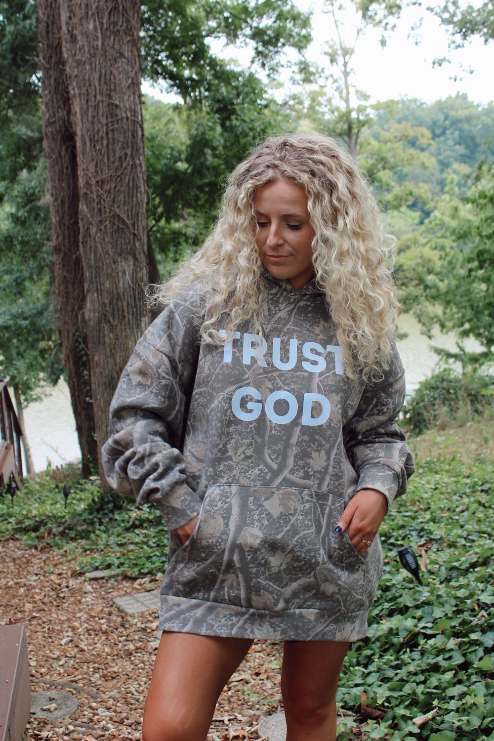 Trust God Camo Hoodie