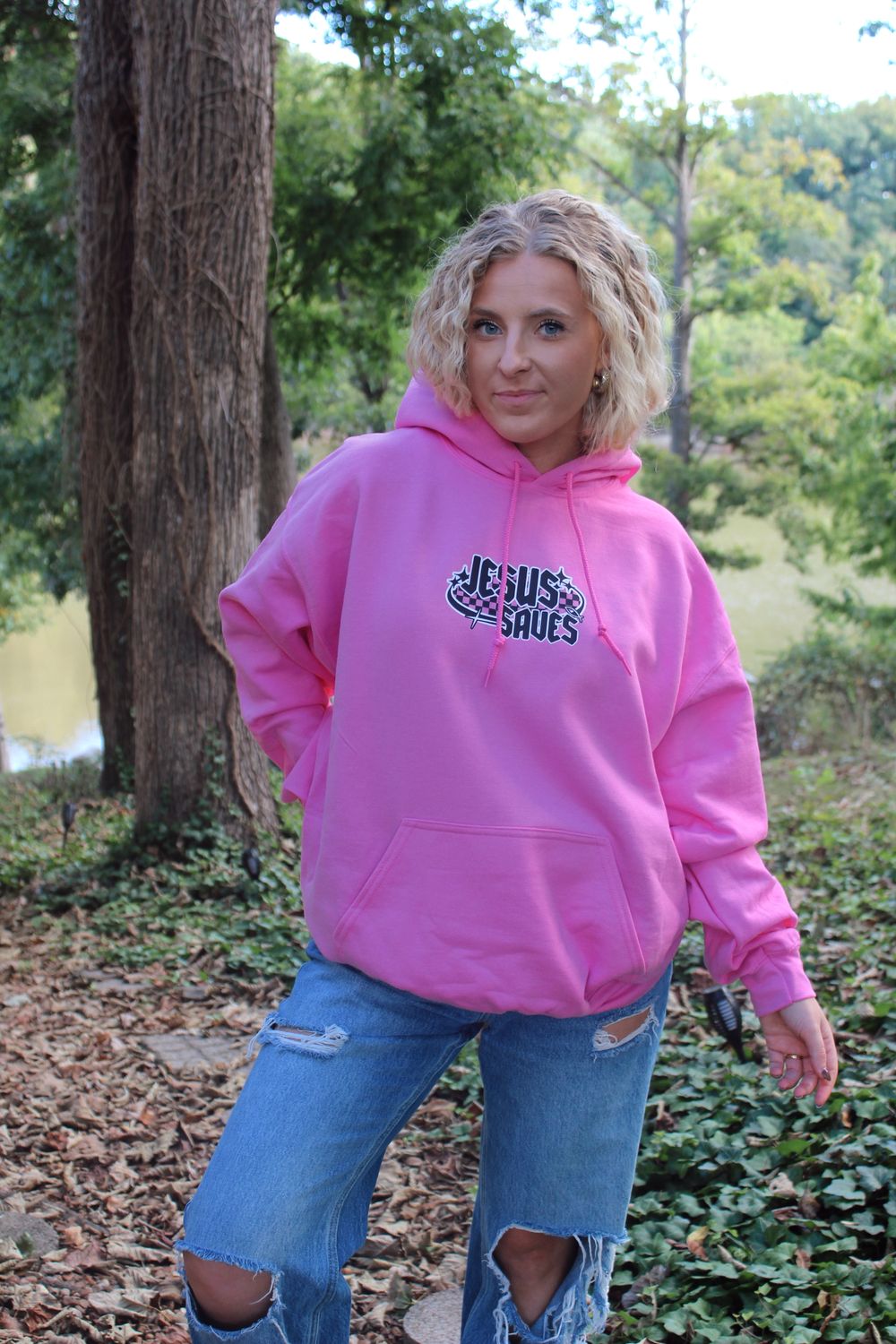 Jesus Saves Retro Hoodie