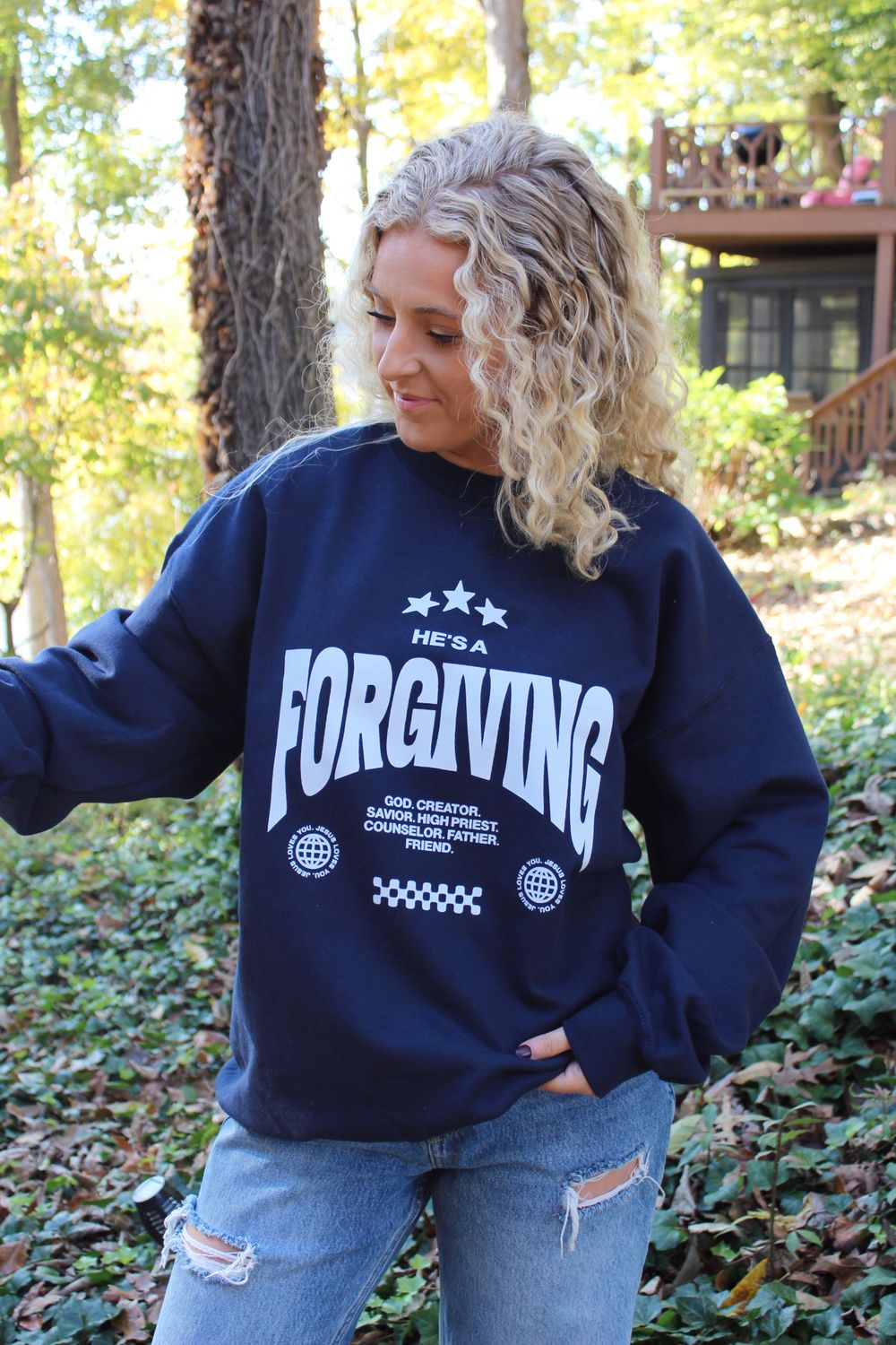 He&#39;s a Forgiving God Sweatshirt