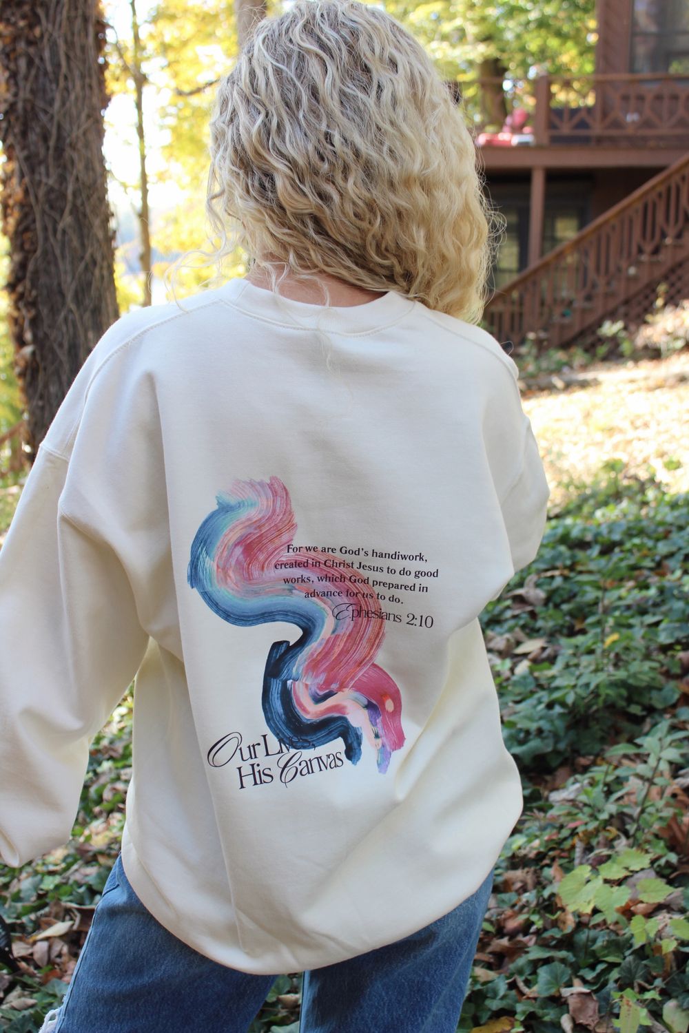 Our Lives, His Canvas Sweatshirt