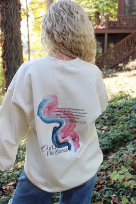 Our Lives, His Canvas Sweatshirt
