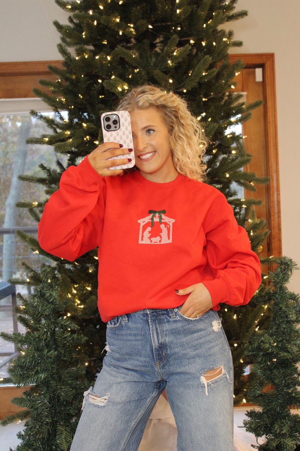 Nativity Embroidered Sweatshirt