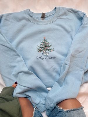 Merry Christmas Blue Sweatshirt