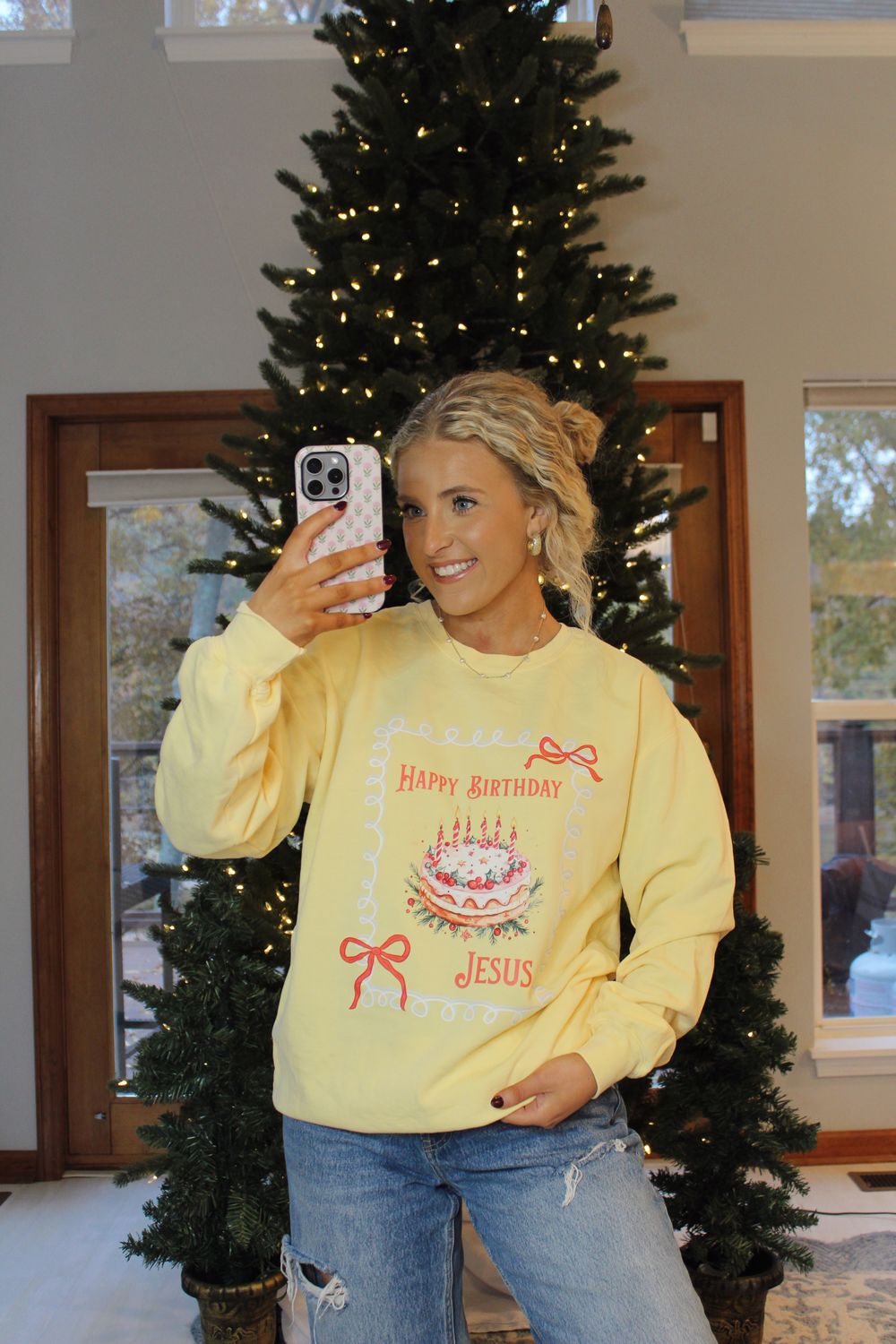 Happy Birthday Jesus Comfort Colors Sweatshirt
