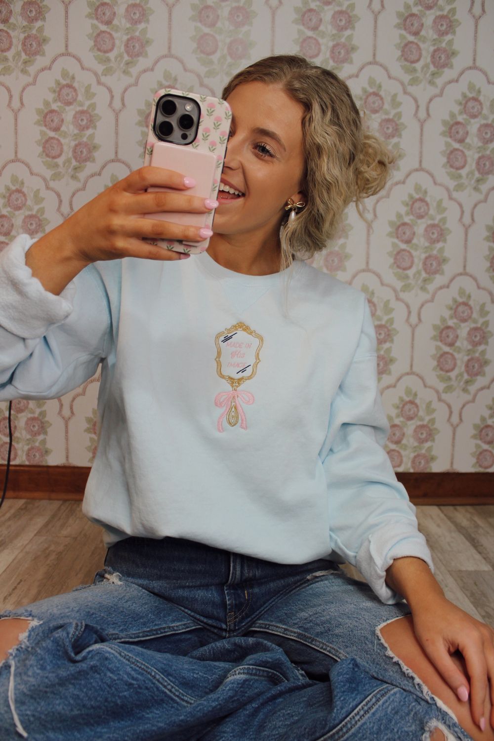 Made in His Image Embroidered Sweatshirt