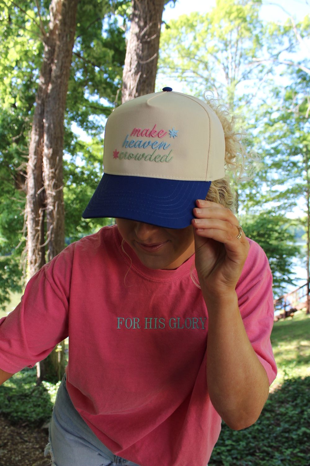 Make Heaven Crowded Embroidered Hat