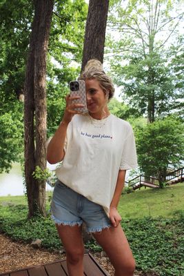 He Has Good Plans Embroidered T-Shirt