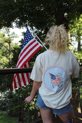 Loves Jesus and America Too Floral T-Shirt