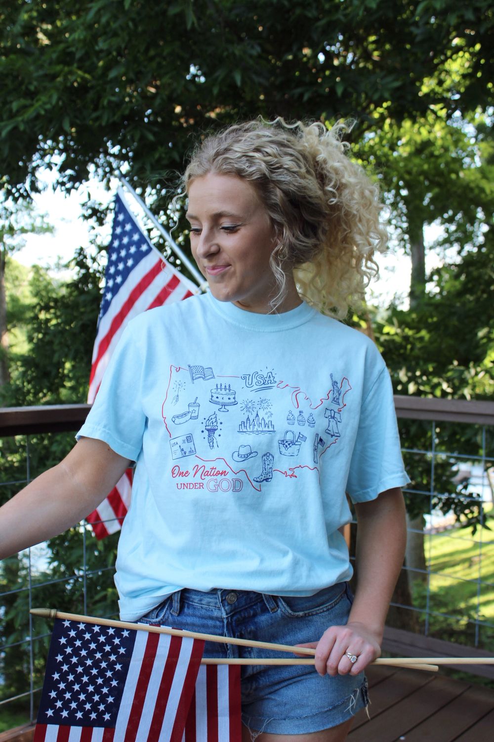 One Nation Under God Icon Sweatshirt Or T-Shirt