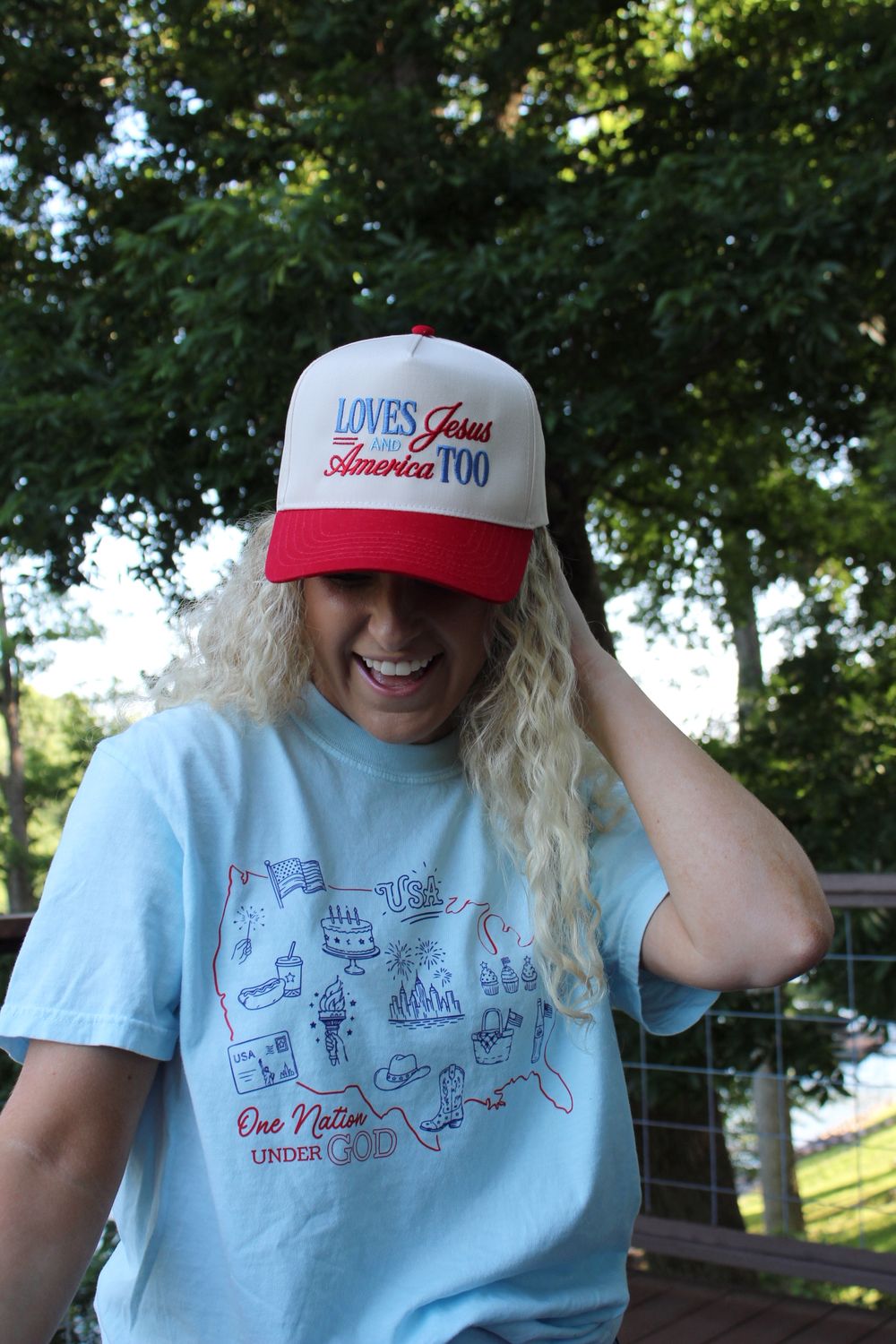 Loves Jesus and America Too Hat