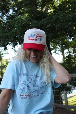 Loves Jesus and America Too Hat