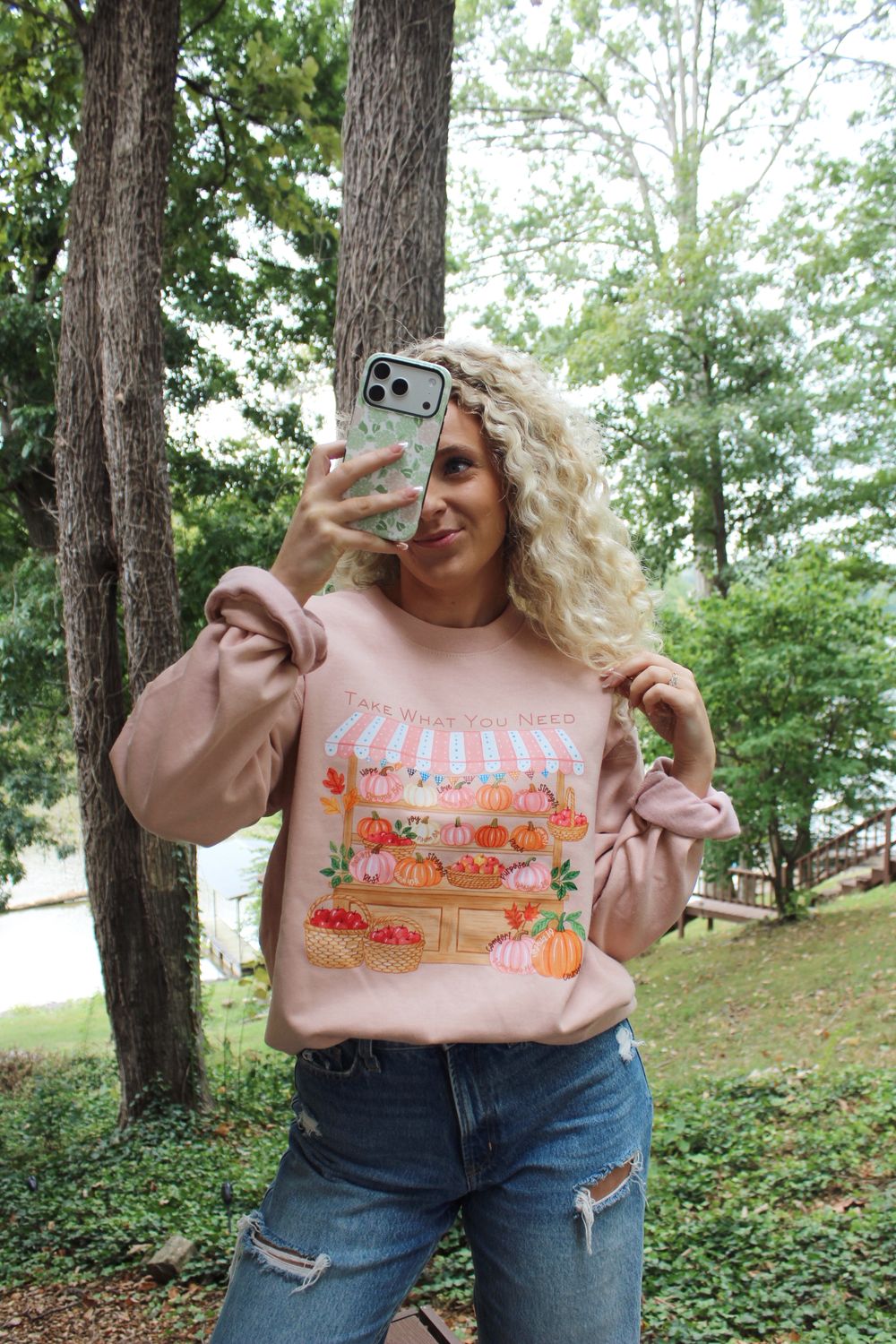 Take What You Need Pumpkin Stand Sweatshirt