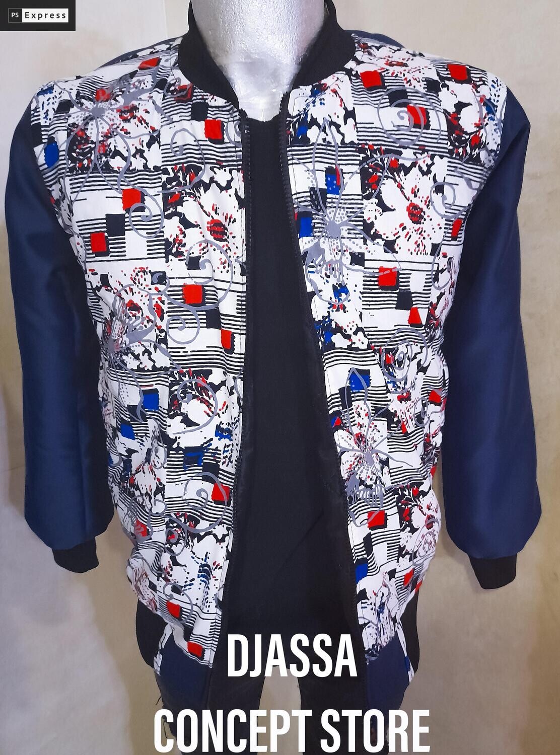 Jackets Bombers en tissus colorés africains - blousons Casablanca Maroc(@Rabat@Marrakech@Fez@Tanger)