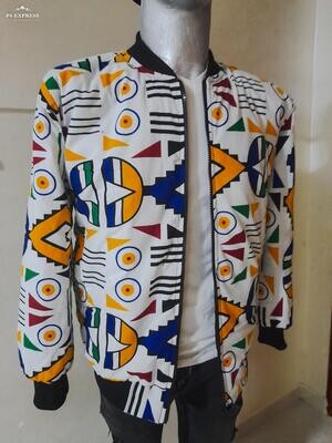 Veste Bombers  jacket  Africaine - DJASSA CONCEPT STORE - Casablanca- motif sud africain - HOLLANTEX WAX