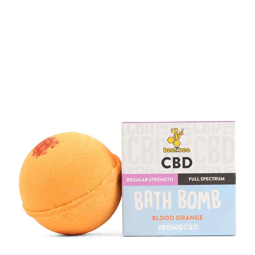 CBD Bath Bomb - Regular Strength 100mg, Strength: Regular Strength (100mg), Scent: Blood Orange