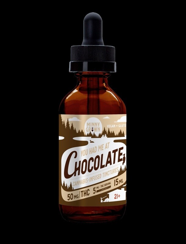 Minny Grown THC Tincture 50mg, Flavor: Chocolate