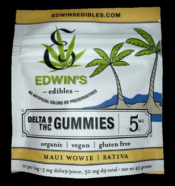 Edwin&#39;s Edibles Gummies, Flavor: Maui Wowie (Sativa)