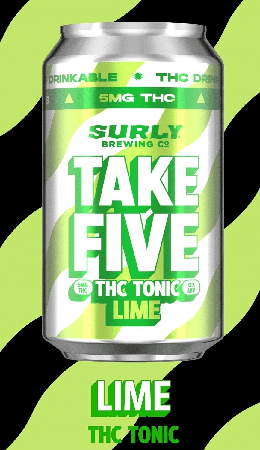 Surly Take Five THC Beverage, Flavor: Lime