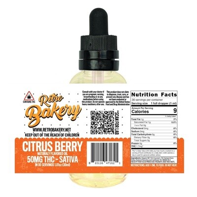 Retro Bakery THC Tincture - 50mg (30 doses)