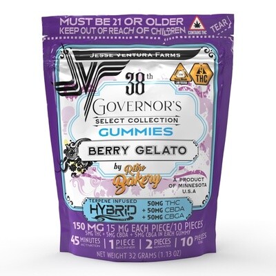 Jesse Ventura Farms - Berry Gelato (Hybrid) Gummies - 10PK 150MG THC+CBDA+CBGA