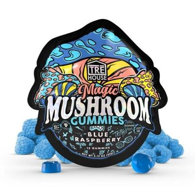 Tre House Magic Mushroom Gummies, Flavor: Blue Raspberry