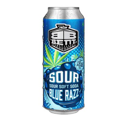 Sour Blue Razz - Bent Brewstillery Craft THC Soft Soda
