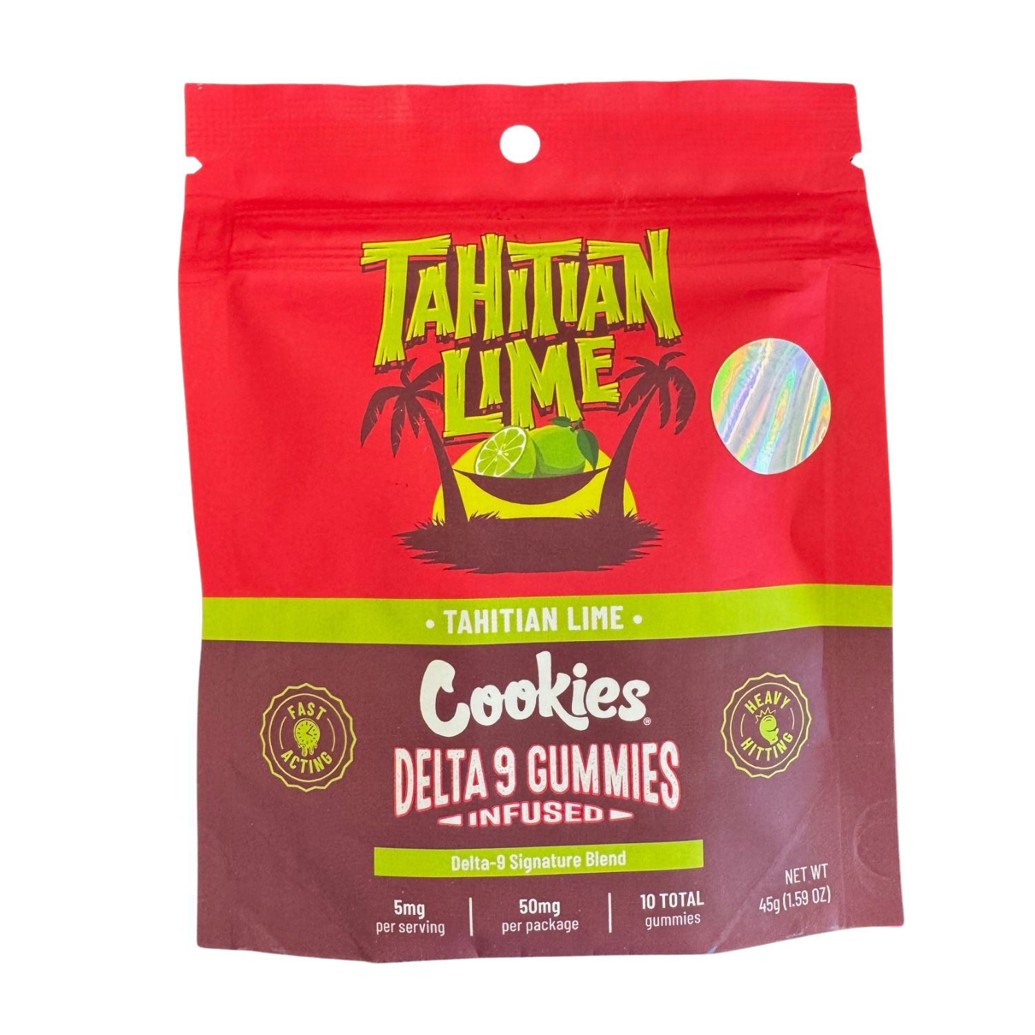 Cookies Tahitian Lime Gummies (50mg), Quantity: 10pk