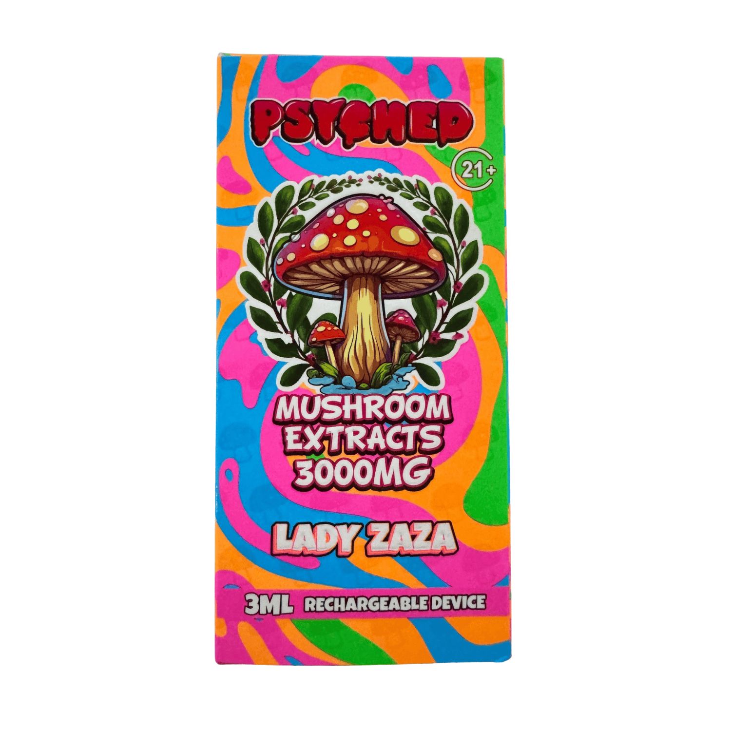 Psyched - Mushroom Extracts 3g Disposable Vape, Flavor: Lady Zaza