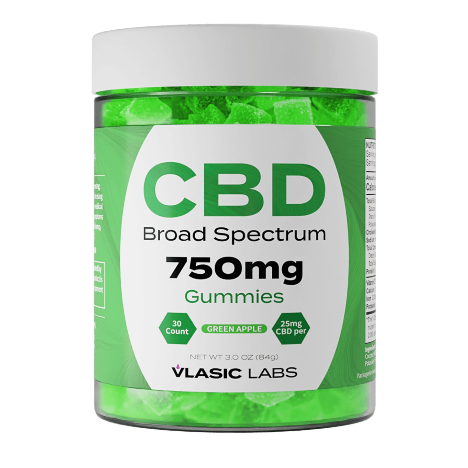 Vlasic Labs CBD Broad Spectrum Gummies (750mg)