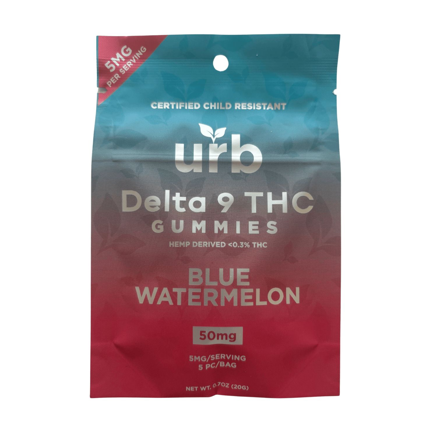 URB Gummies (50mg), Flavor: Blue Watermelon