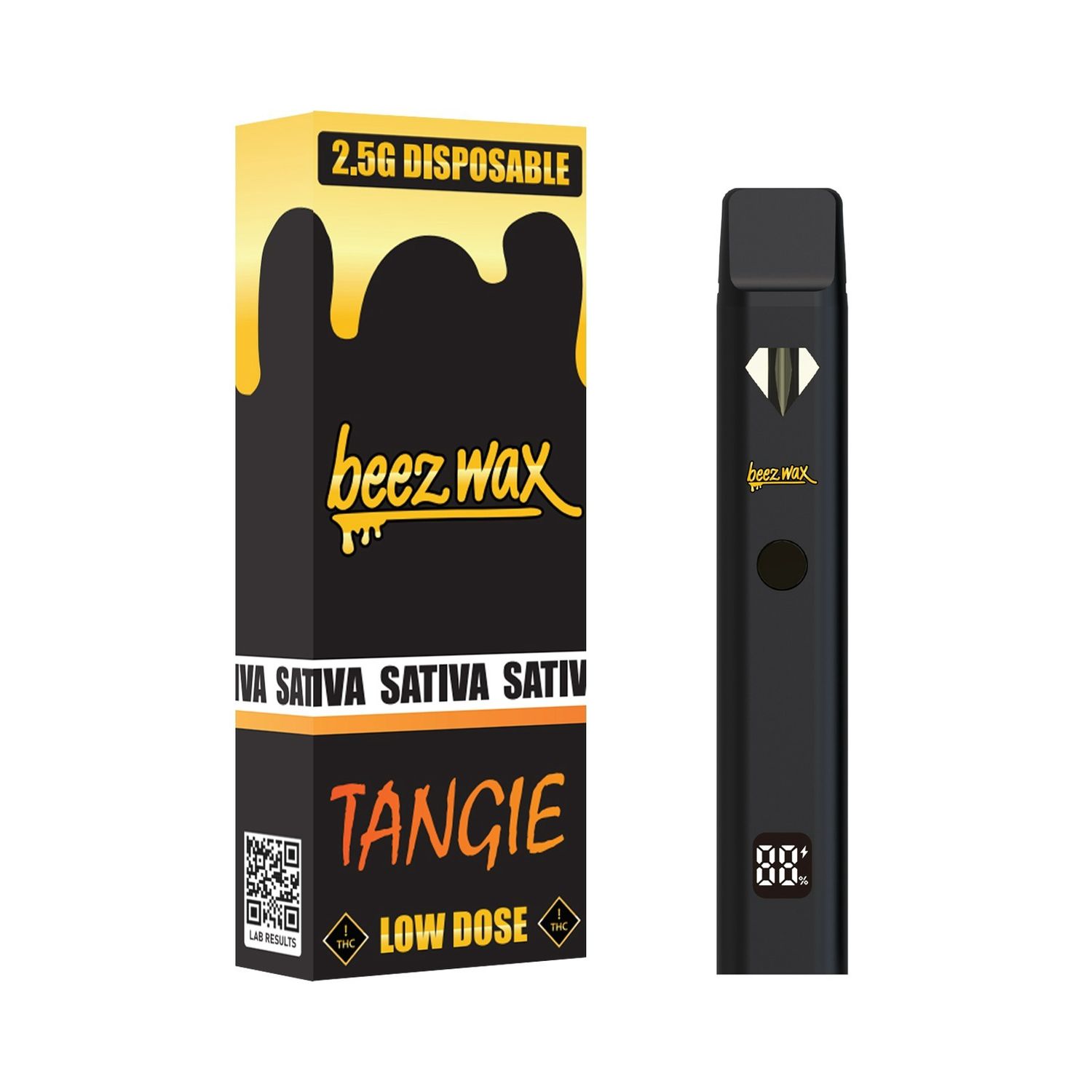 Beezwax 2.2g THC Disposable, Strain: Tangie (Sativa)
