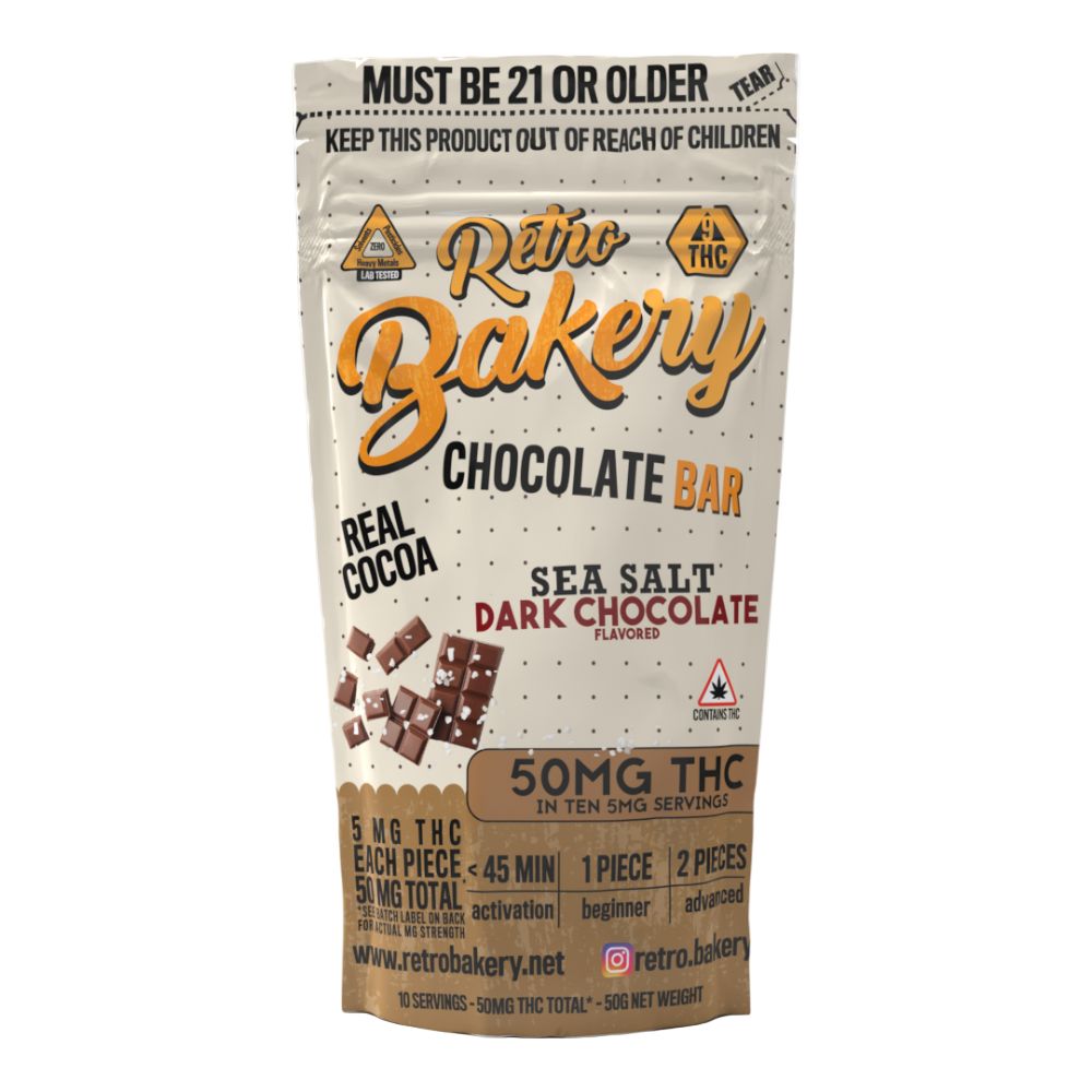 Retro Bakery Sea Salt Dark Chocolate Bar