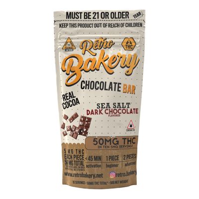 Retro Bakery Sea Salt Dark Chocolate Bar