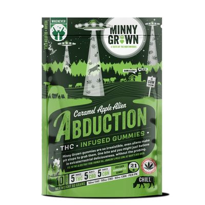 Minny Grown Caramel Apple Alien Abduction Gummies