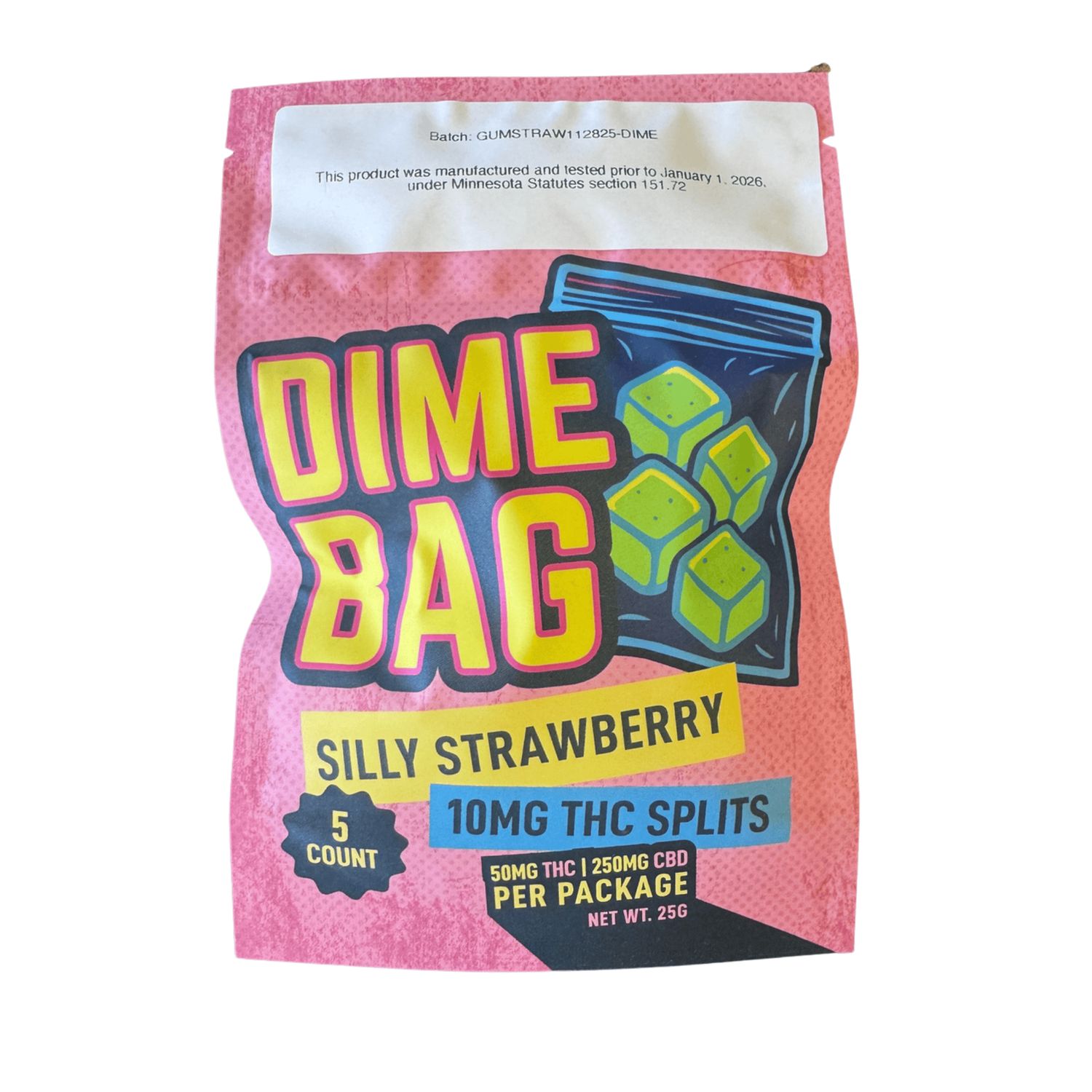 Dime Bag Gummies - Silly Strawberry (50 mg)