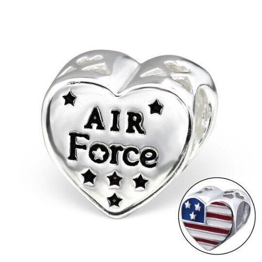 AIR FORCE Bead American Flag Military Gifts Fits Perfectly on DIY Bracelet