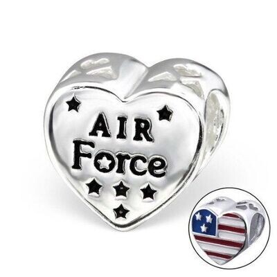 AIR FORCE Bead American Flag Military Gifts Fits Perfectly on DIY Bracelet
