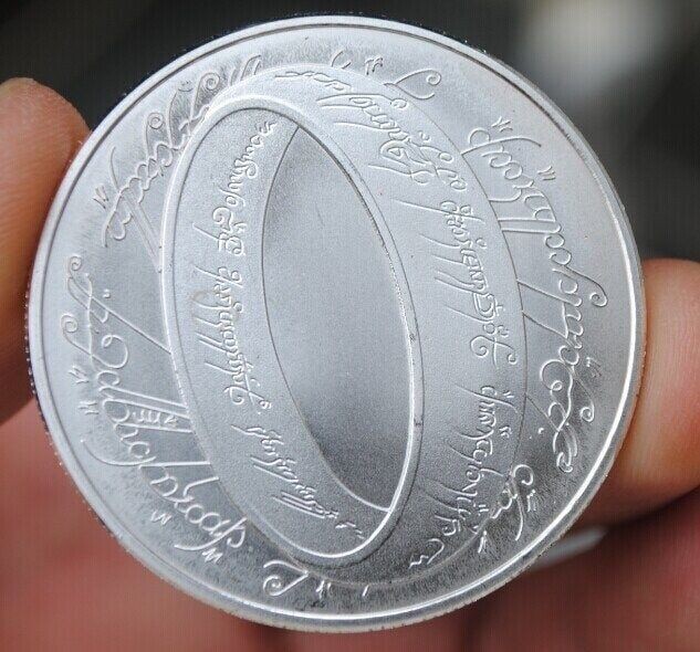 Lord of The Ring Coin Silver Plated Souvenir Lord of The Ring Coin Silver Plated Souvenir
