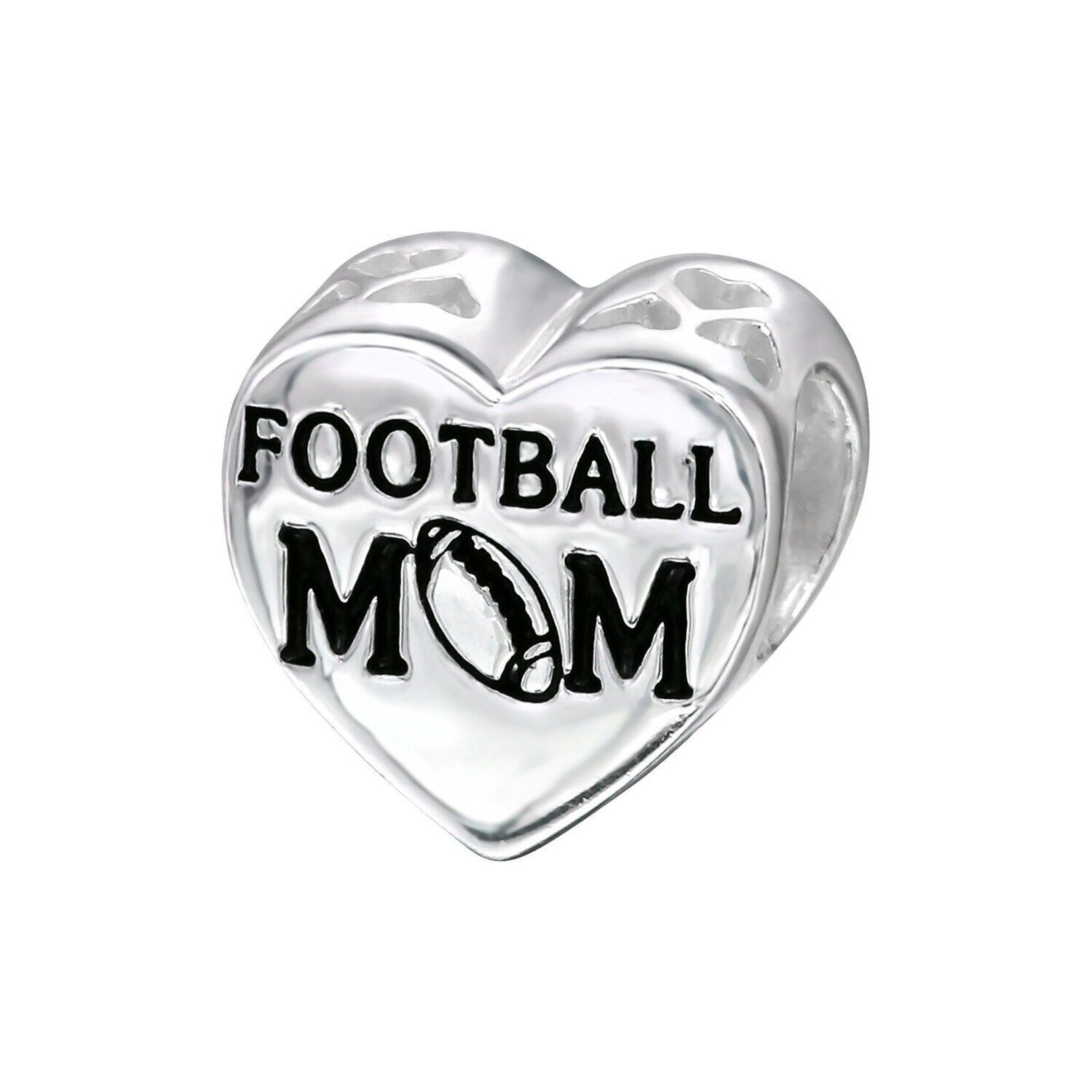 Football Mom Bead for Charm Bracelets