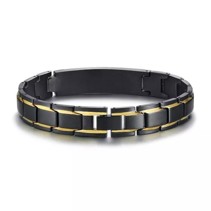 Black Gold ID Bracelet Stainless Steel