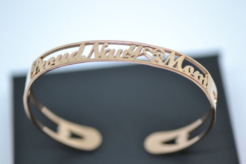 Proud Navy Mom Bracelet ;Perfect Gift for US Navy Sailors Mom .