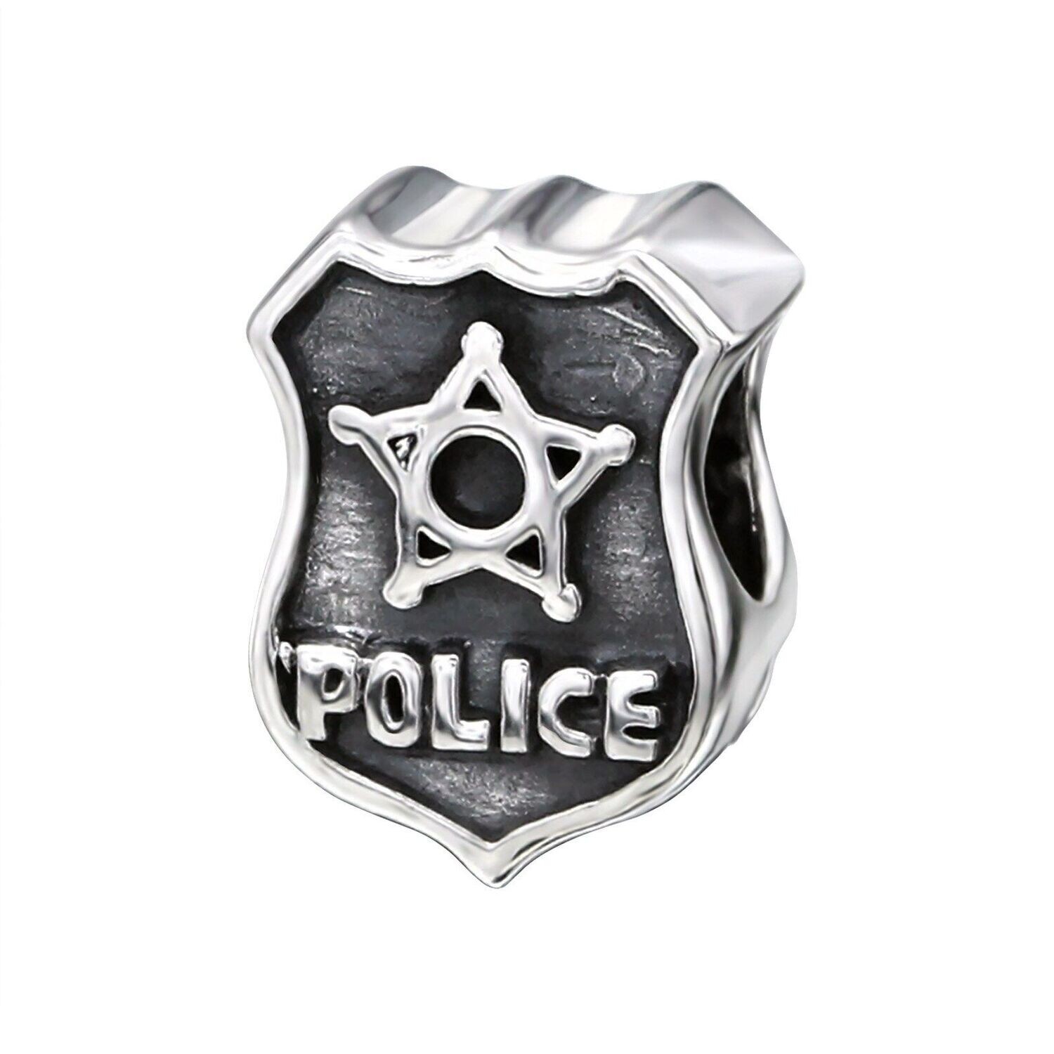 Police Charm Bead for European Bracelet DIY Gift.