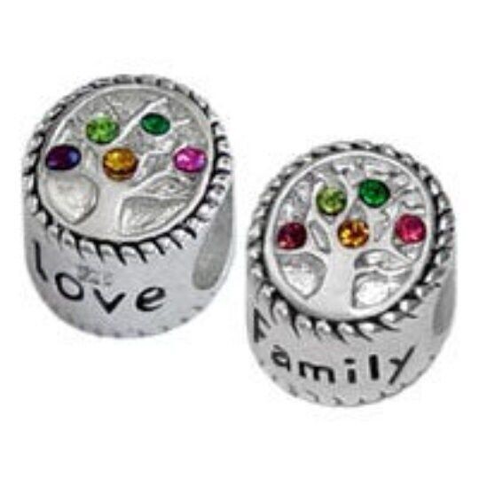 Love Family Tree 925 Sterling Silver Bead Love Family Tree 925 Sterling Silver Bead