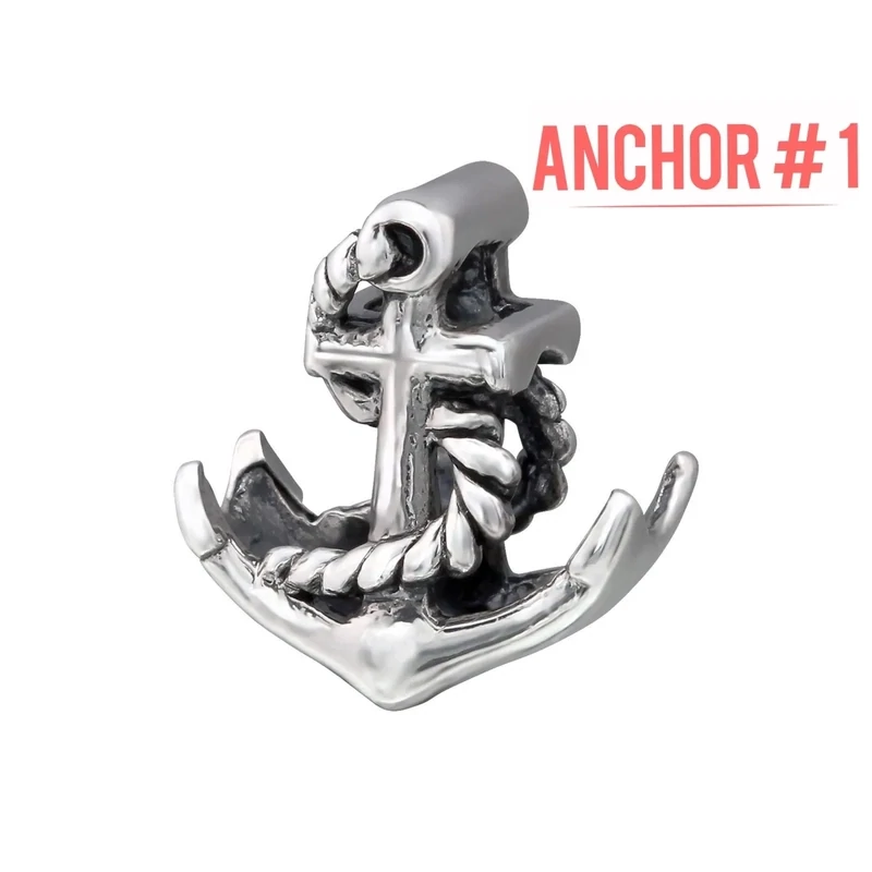 Nautical Anchor Beads ,Fits European Charm Bracelet 925 Sterling Silver DIY bracelets