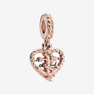 Love Anchor Soul Charm Sterling Silver Sailors Graduation Gift